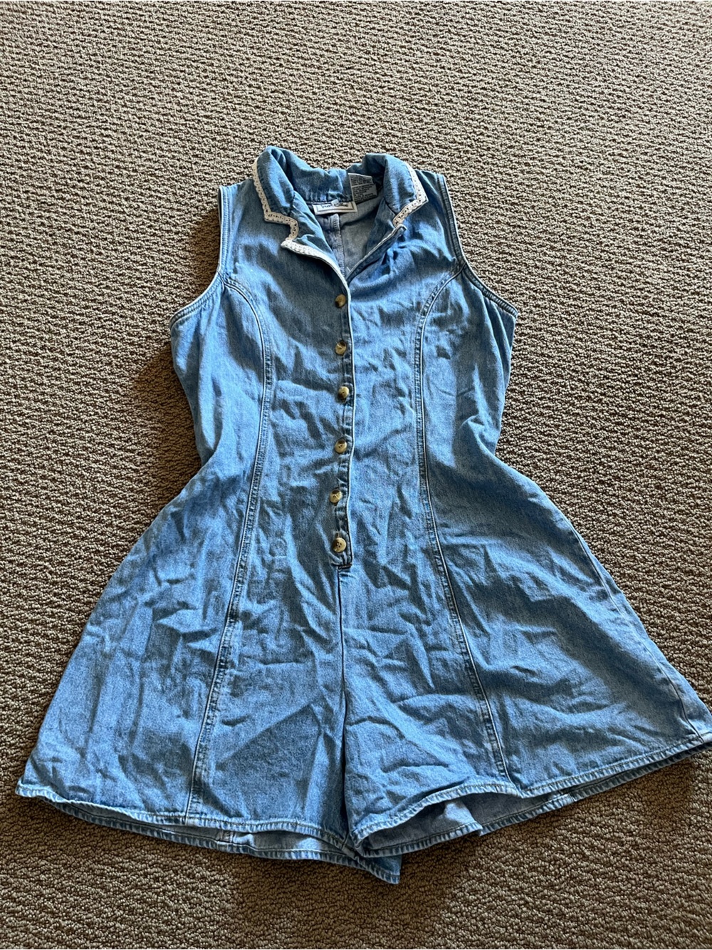 Vintage Denim lace romper